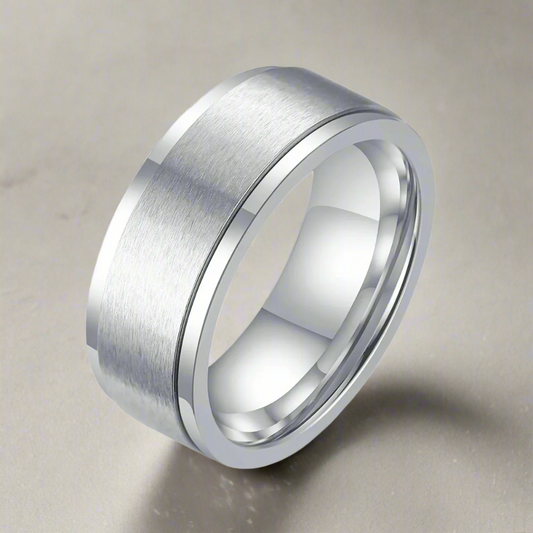 Silver fidget ring
