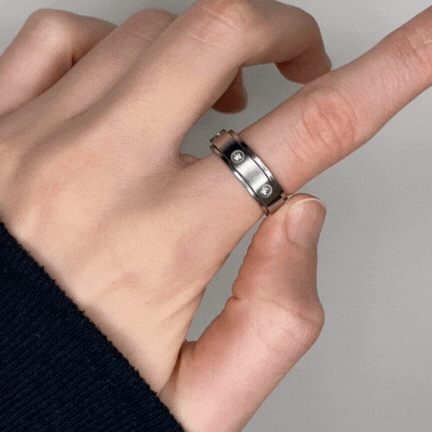 Gold sparkly band fidget ring